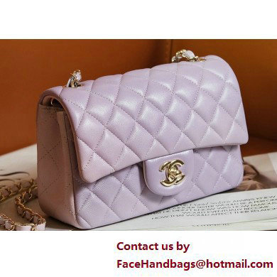 Chanel Gradient Lambskin & Gold-Tone Metal Small Classic Flap Handbag Pink/Purple 2025